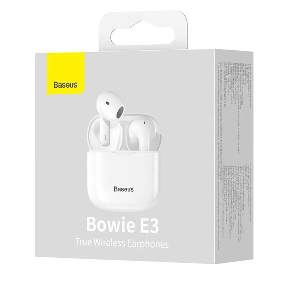 Наушники Baseus Bluetooth TWS Earphones Bowie E3 (NGTW080002) белые - фото 5