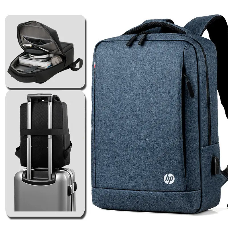 Рюкзак протиударний для ноутбука Digital hp 15.6" USB Синій (IBN010Z2) - фото 2