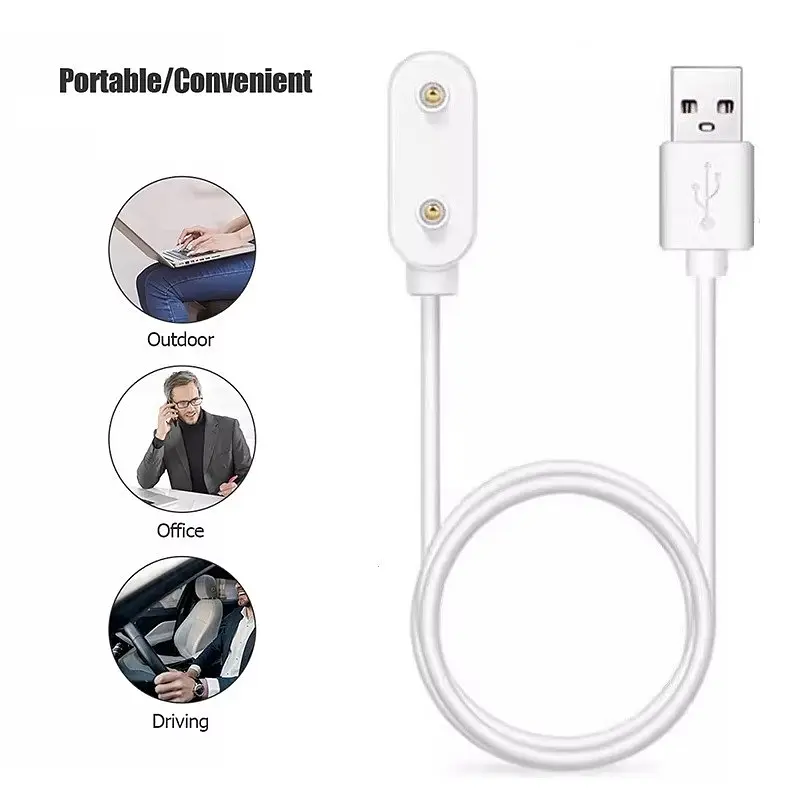 Зарядний пристрій Amazfeel для фітнес-браслета Honor Band 7, 6, Honor Watch ES (USB - вхід) білий - фото 3