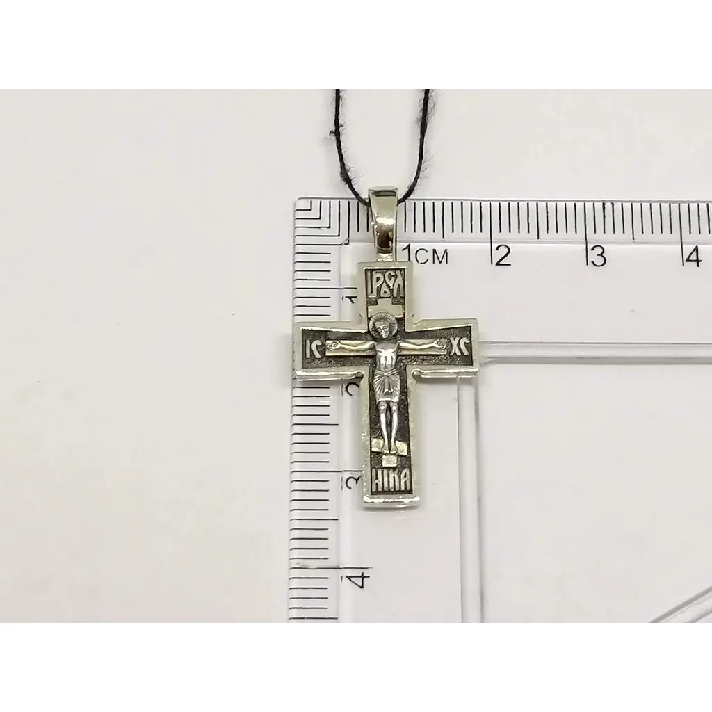 Золотий хрестик Харківська ювелірна фабрика. Розп'яття Христа. 11503-ЧБЕЛ - фото 4