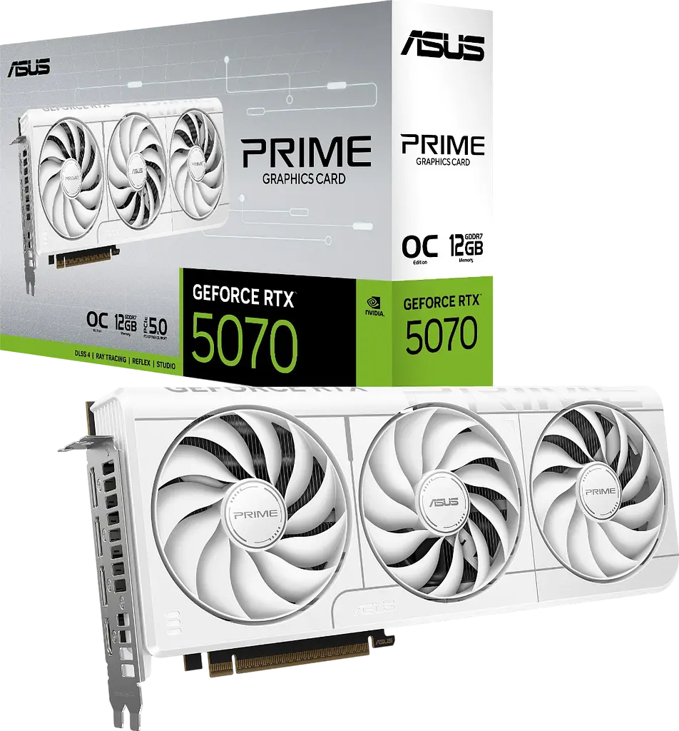 Відеокарта GeForce RTX 5070 12GB Asus Prime OC White (PRIME-RTX5070-O12G-WHITE) - фото 3