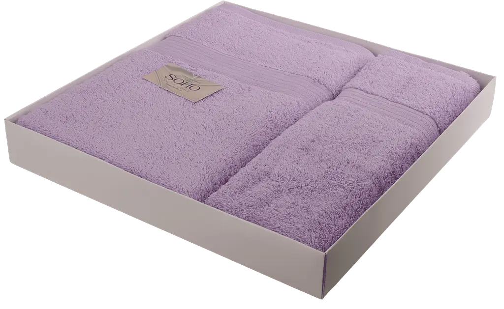 Набір рушників Soho 50х90 + 70х140см Abba Lilac pbe0050740 - фото 3