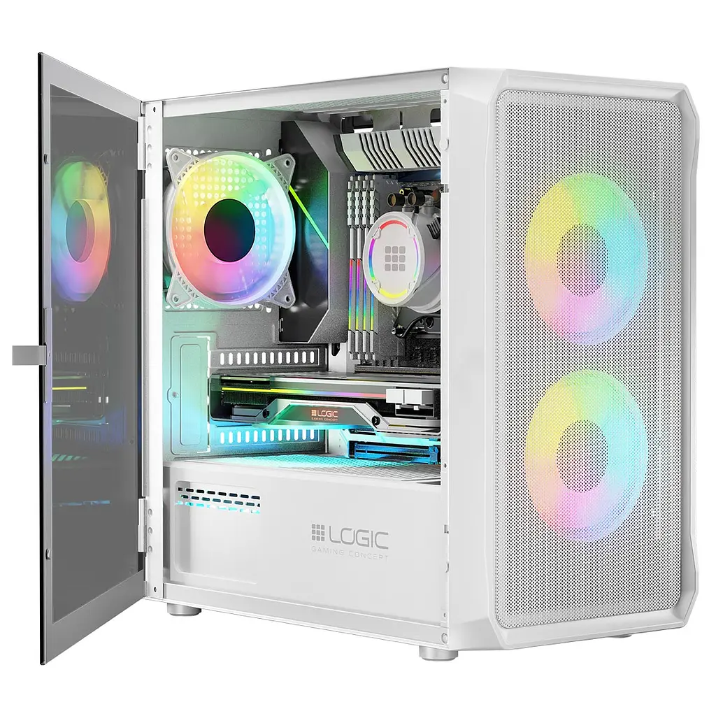 Корпус LogicConcept Portos ARGB Mini White без БЖ (AM-PORTOS-20-0000000-0002) - фото 2