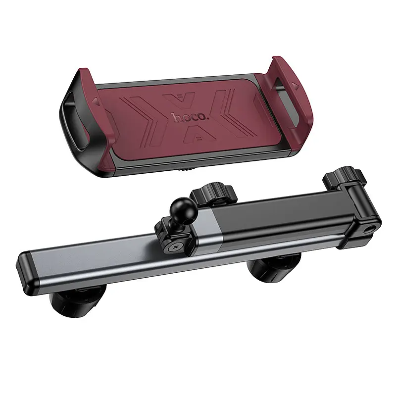 Автодержатель Hoco H69 Gamble telescopic на подголовник Black/Red - фото 4