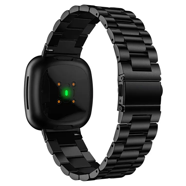 Металлический ремешок Primolux для часов Fitbit Versa 4/Fitbit Sense 2 Black - фото 2