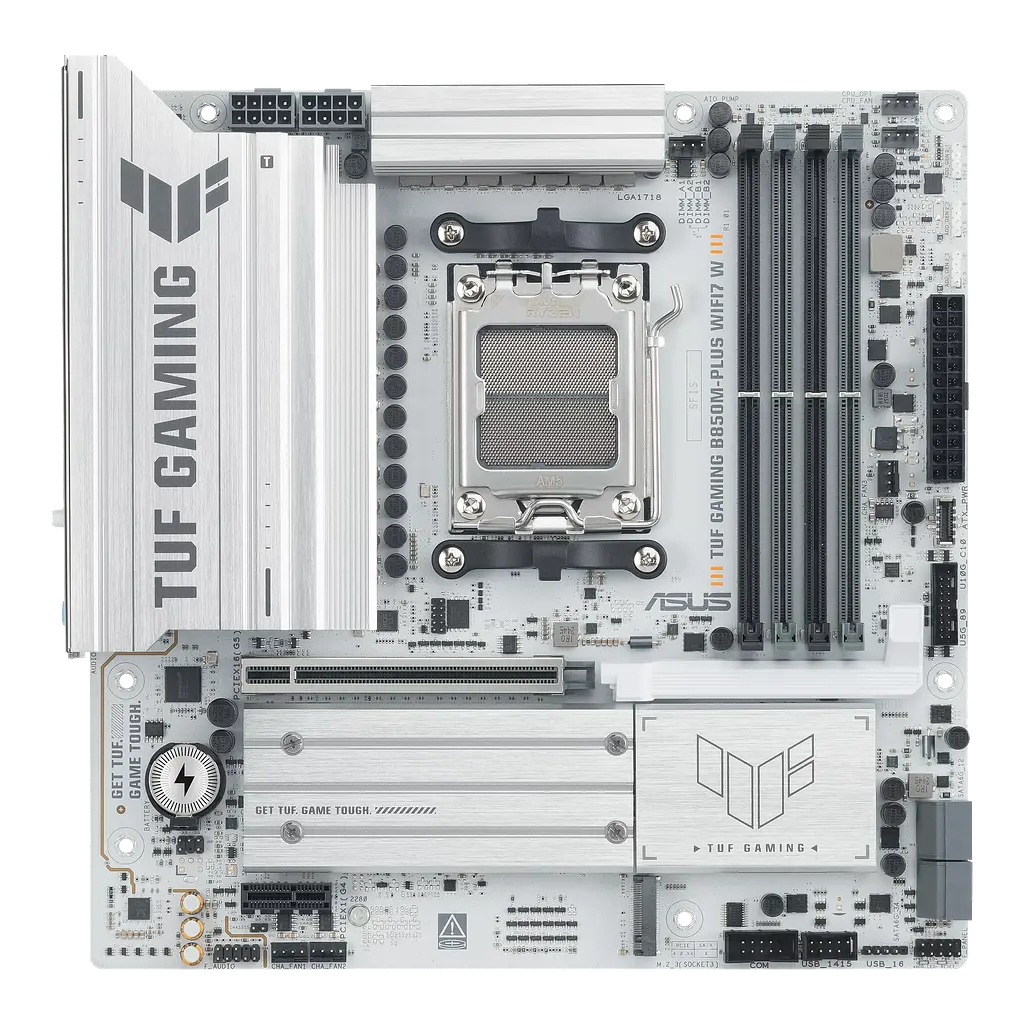 Материнcька плата Asus B850M-Plus TUF Gaming Wi-Fi W Socket AM5 (TUF GAMING B850M-PLUS WIFI7 W) Б/В