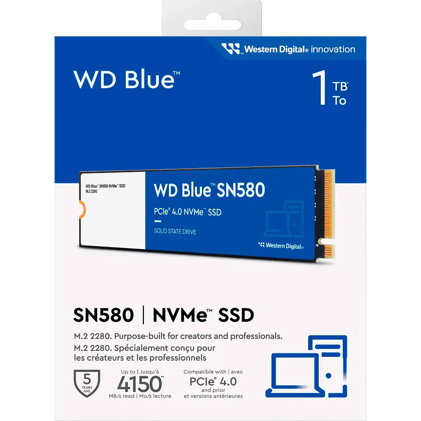 SSD накопитель WD Blue SN580 1TB (WDS100T3B0E) [100650] - фото 4