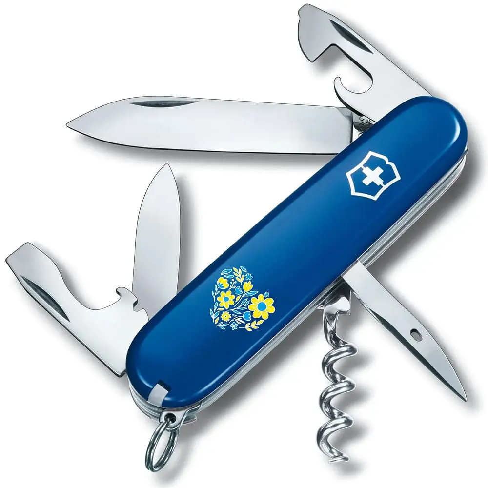 Ніж Victorinox Spartan Ukraine 91мм 12функ син Квіткове серце - фото 4
