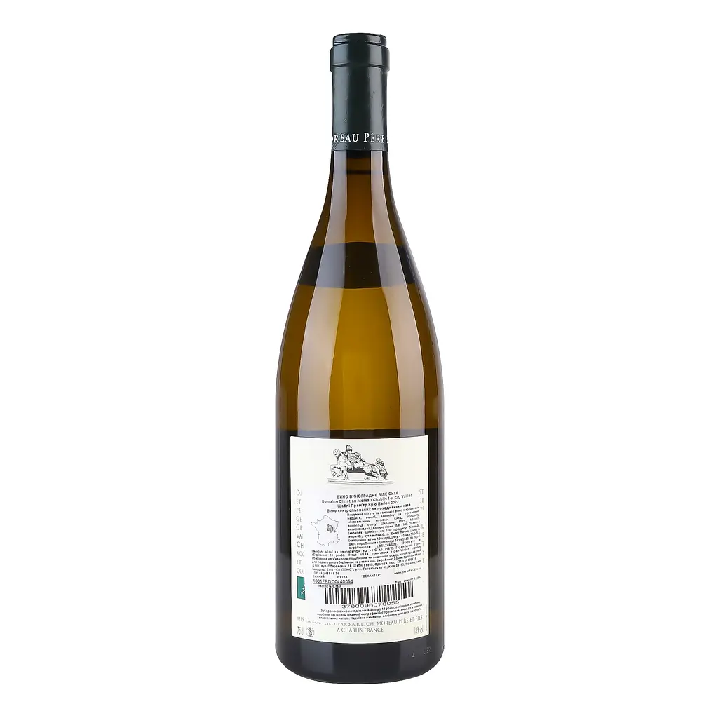 Вино Domaine Christian Moreau Chablis Vaillons Premier Cru AOC, белое, сухое, 0,75 л - фото 3