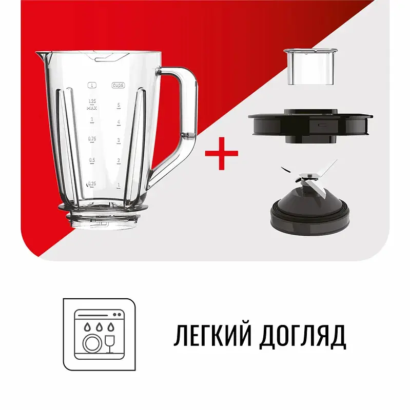 Блендер стаціонарний Tefal Blendforce 600 Вт чаша 1250 мл білий (BL420131) - фото 14