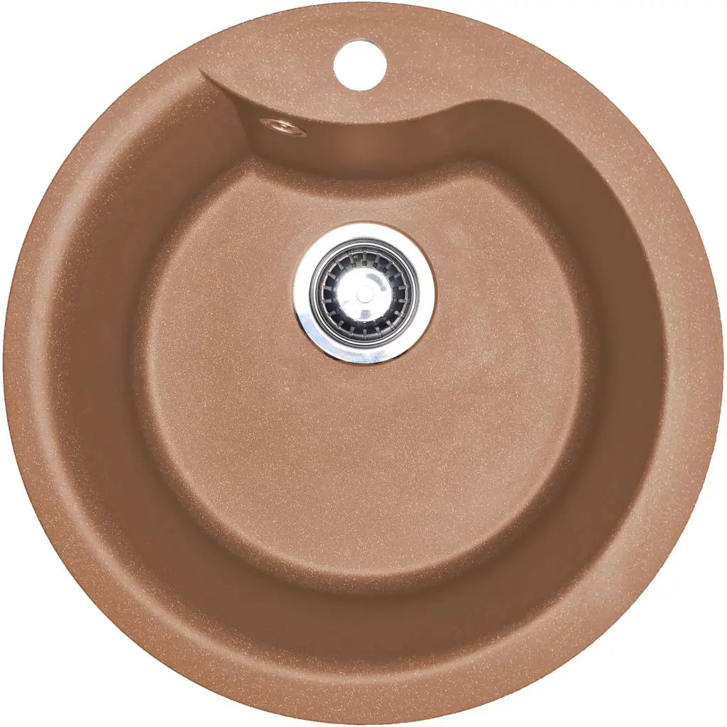 Кухонна мийка Adamant WAVE terra-cotta d 485x210 мм, без крила d 48 - фото 3
