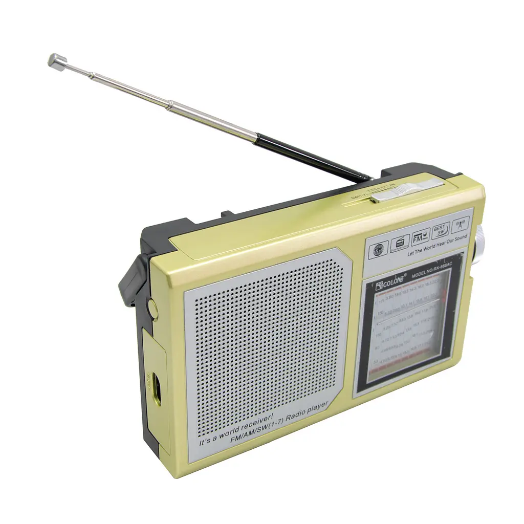 Портативний радіоприймач FM/AM/SW Golon RX-888AC приймач на батарейках, фм радіо з гарним прийманням (ST) - фото 3