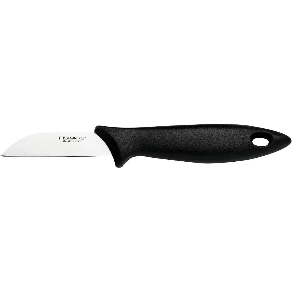 Кухонний ніж Fiskars Essential для чищення овочів чорний 7 см (1065580)