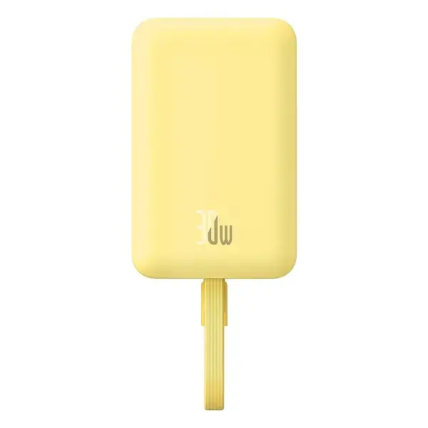 Універсальна мобільна батарея Baseus Magnetic Mini 10000mAh, 30W Yellow (P1002210BY23-00) - фото 2