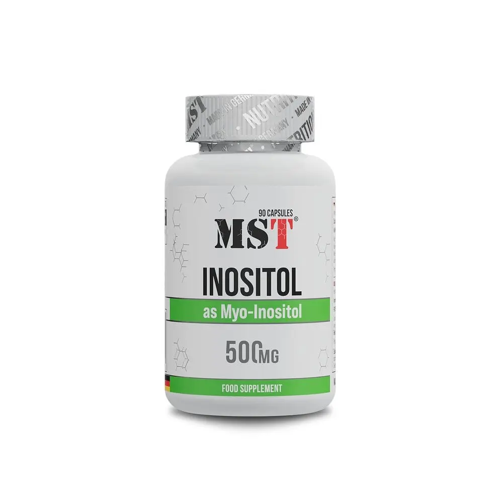 Інозітол MST Myo-Inositol 500 mg, 90 капсул для підтримки нервової системи та метаболізму