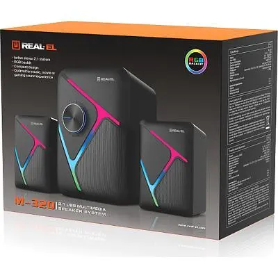 Акустична система REAL-EL M-320 Black (EL121300014) - фото 8