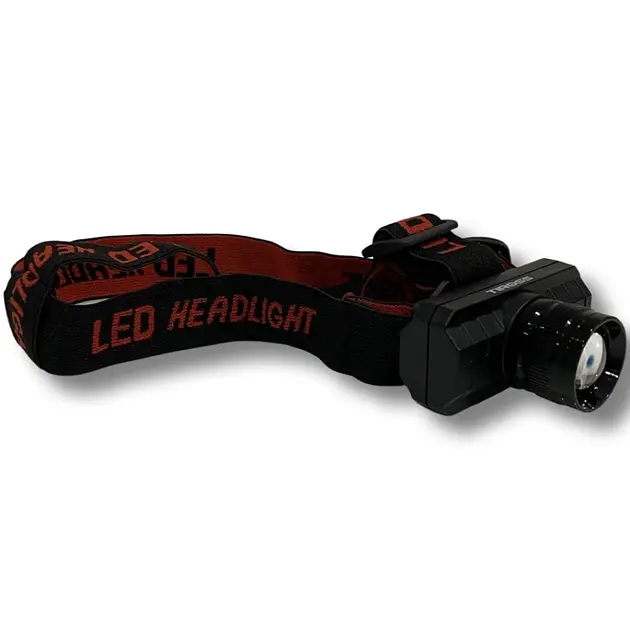 Налобный светодиодный аккумуляторный фонарь Tiross TS 1961 дальность луча 200 м, 4 часа работы, 1200mAh 1 шт. черный (TS 1961) - фото 3