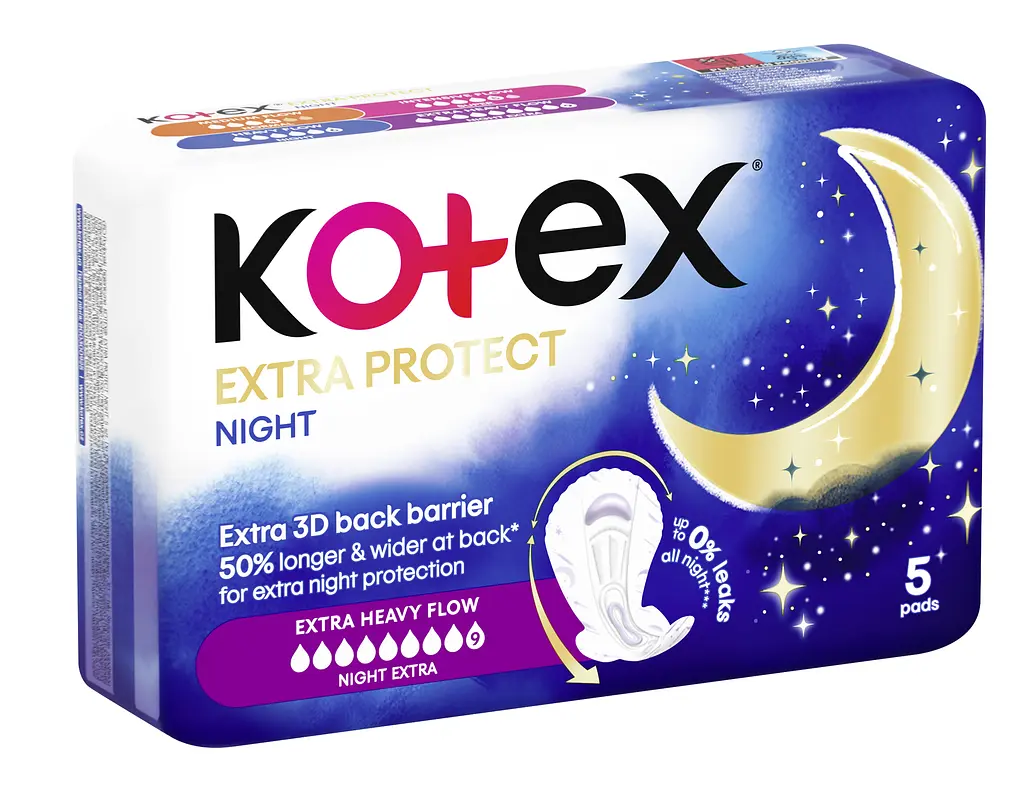 Прокладки гігієнічні нічні Kotex Night Extra Protect 5 шт  - фото 3