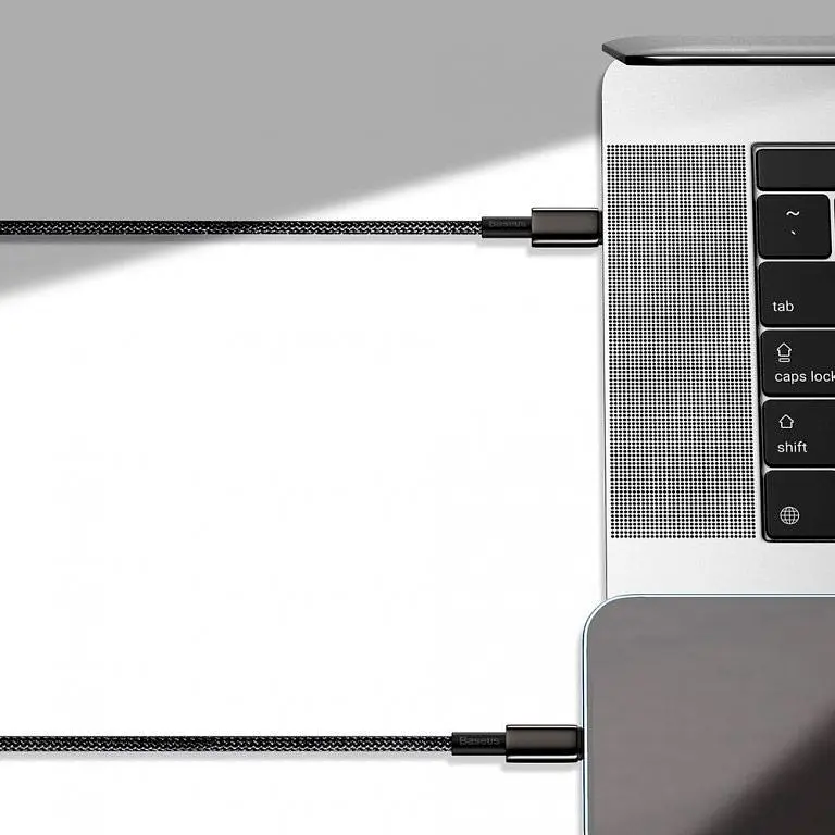 Кабель Baseus Tungsten Gold USB-C to Lightning 2m Black (CATLWJ-A01) [82115] - фото 6