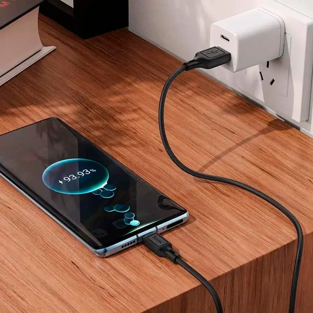 Дата кабель USB-C to USB-C 1.0m Cool silicone X90 black HOCO (6931474788443) - фото 6