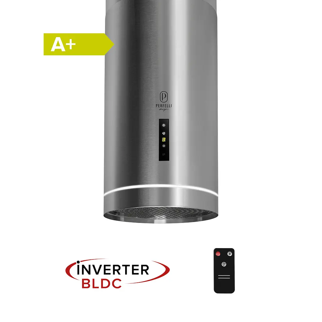 Витяжка острівна PERFELLI DESIGN ISOLA 35 INOX SILENZIO