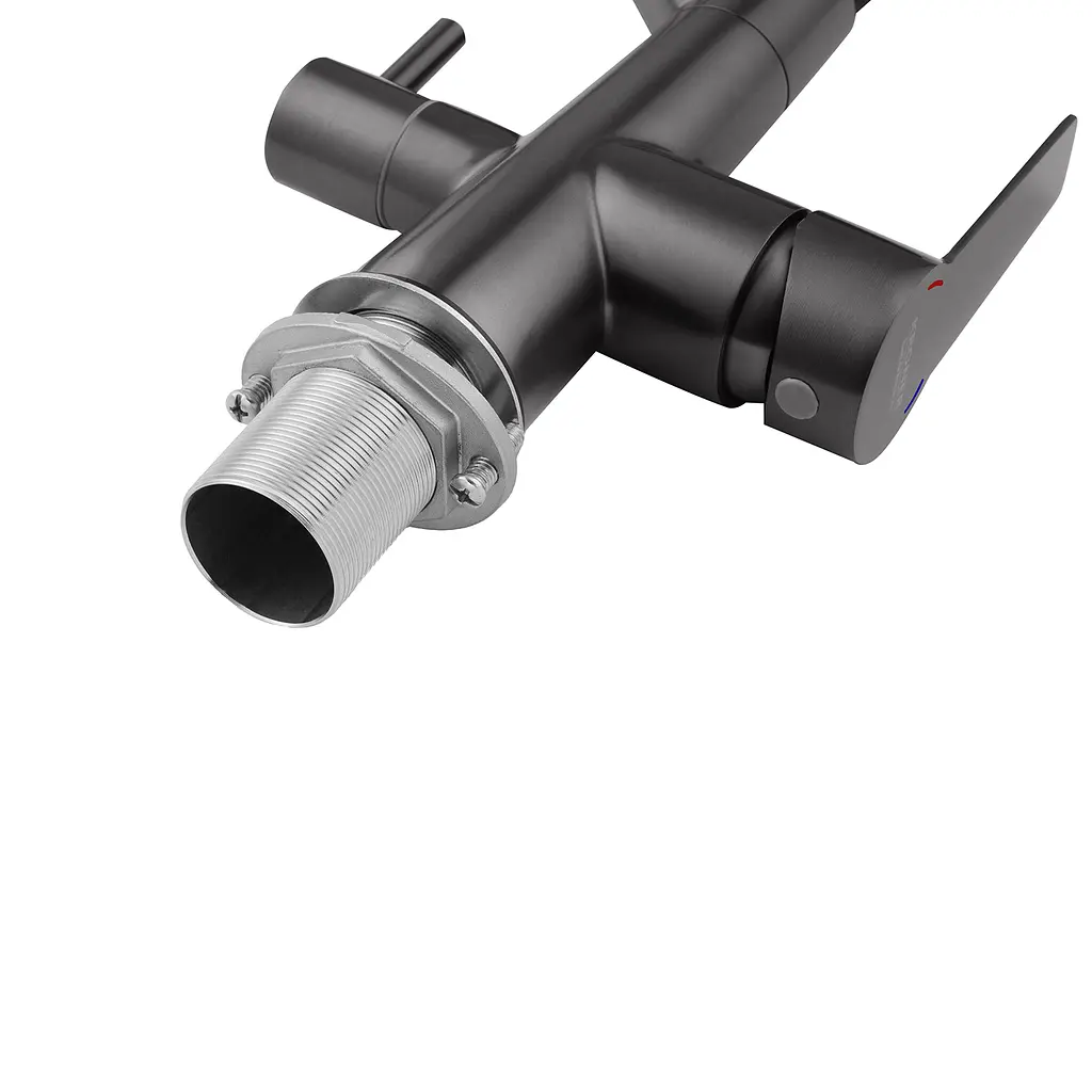 Змішувач для кухні з підключенням до фільтра Kroner KRP Edelstahl Klassisch - PVD03817BLK Графіт - фото 8