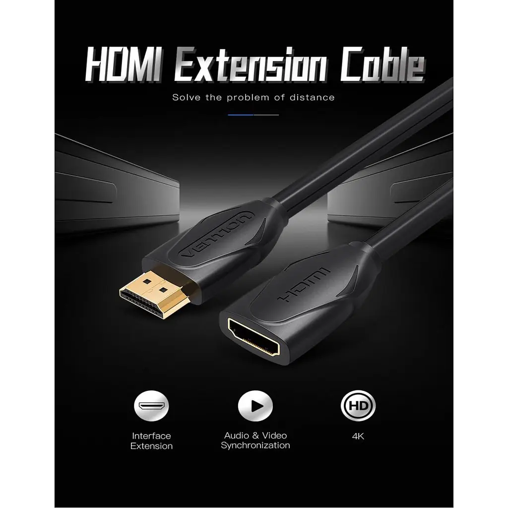 Кабель Vention HDMI-HDMI V 2.0 1 м (VAA-B06-B100) - фото 5