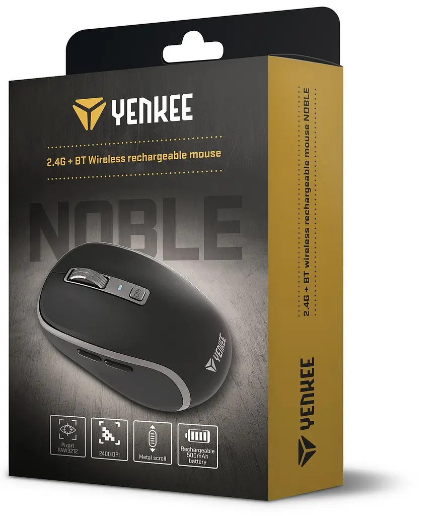 Миша комп'ютерна Yenkee YMS 2085BK Dual mode WL mouse NOBLE (7090572) - фото 7