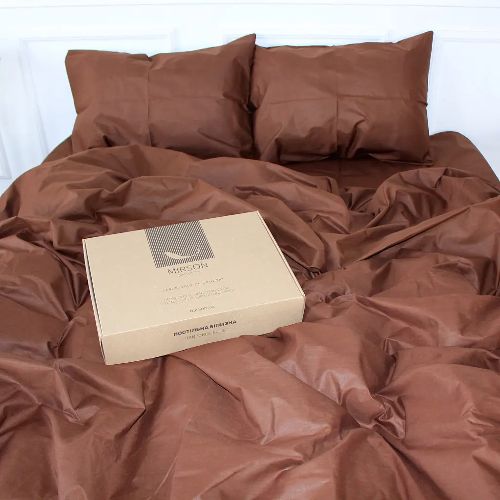 Постільна білизна MirSon Ranforce Elite 19-1217 Chocolate perla 143х210х2 (2200004681801) - фото 4