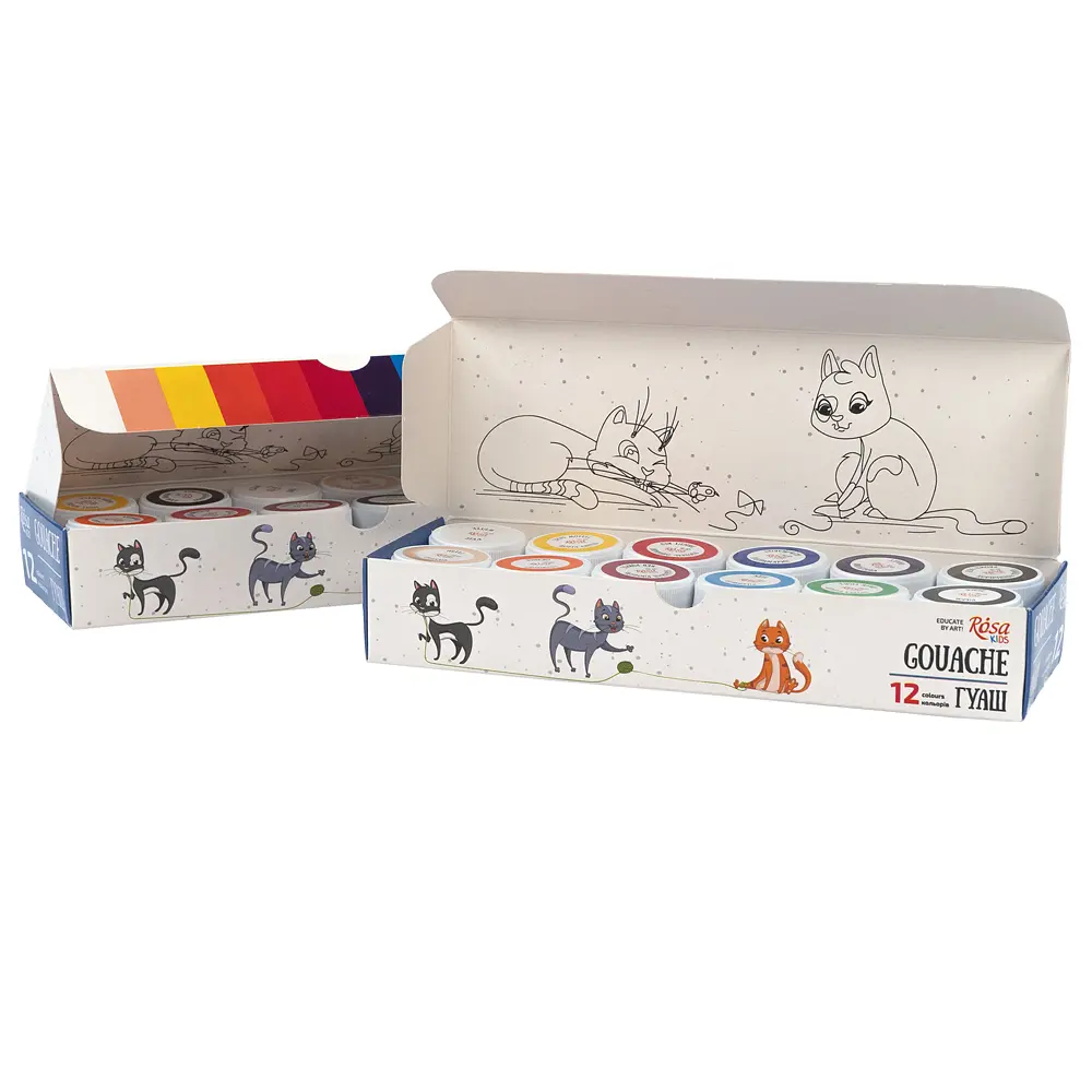 Набір гуашевих фарб Cats 12×10 мл ROSA Kids (4823098541554) - фото 3