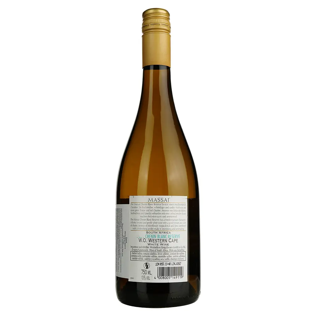 Вино Massai Chenin Blanc Reserve, белое, сухое, 0,75 л - фото 3