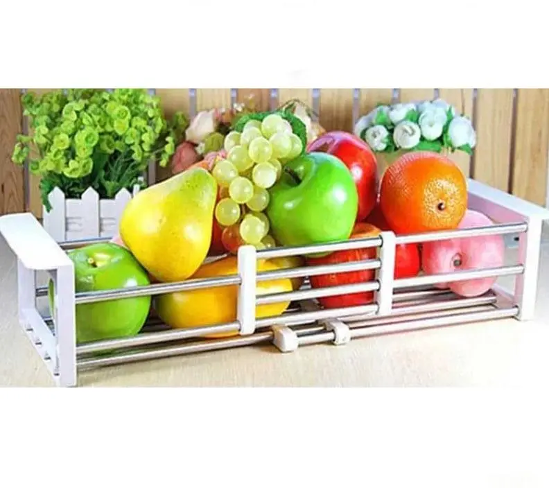 Кухонна полиця Kitchen Drain Shelf Rack багатофункціональна, складана від 33 см до 48 см - фото 8