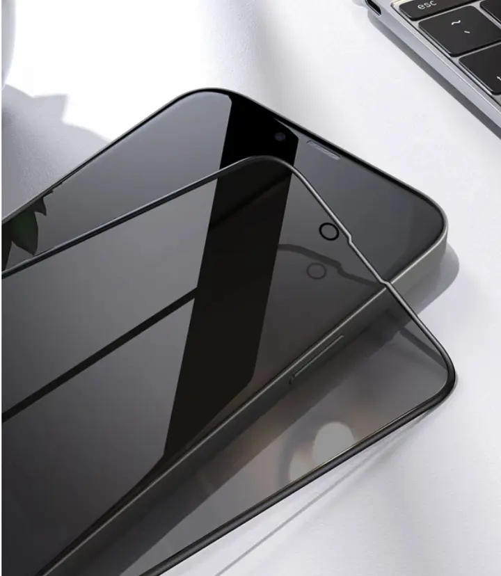 Захисне скло DK Full Glue Антишпигун для Apple iPhone 13 Pro Max 013350 black - фото 6