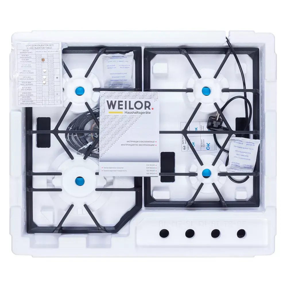Поверхность газовая на металле Weilor GM W 604 BL - фото 11