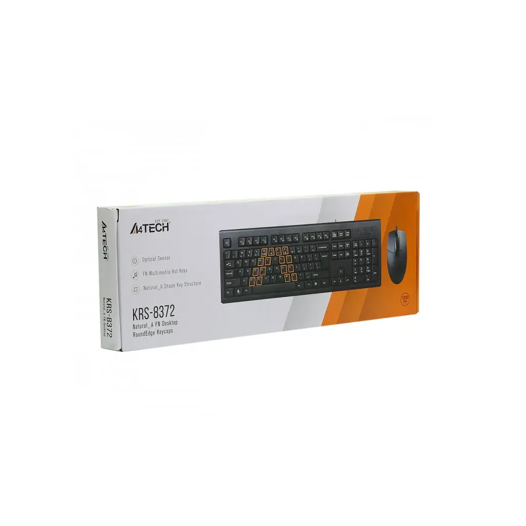Комплект A4Tech KR-8372 USB Black - фото 8