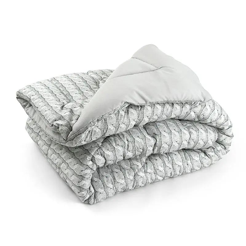 Ковдра зимова силіконова Руно Grey Braid 140х205 см сіра - фото 3