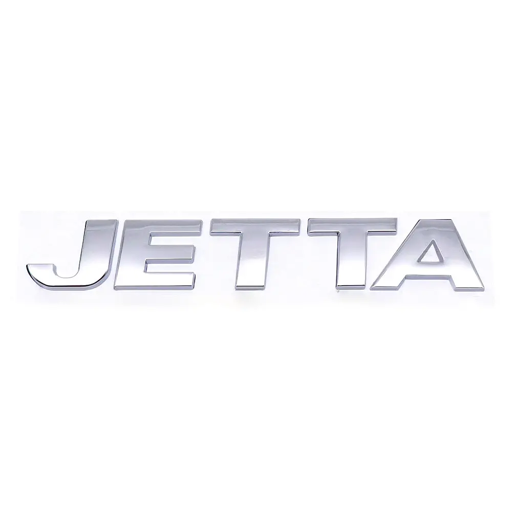 Емблема напис JETTA Пластик 132Х22 мм Хром на скотчі (Завод) - фото 2