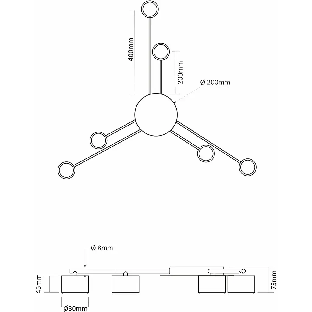Светильник Videx под лампу 6xGX53 черный накладной (VL-SPF21B-B) - фото 3