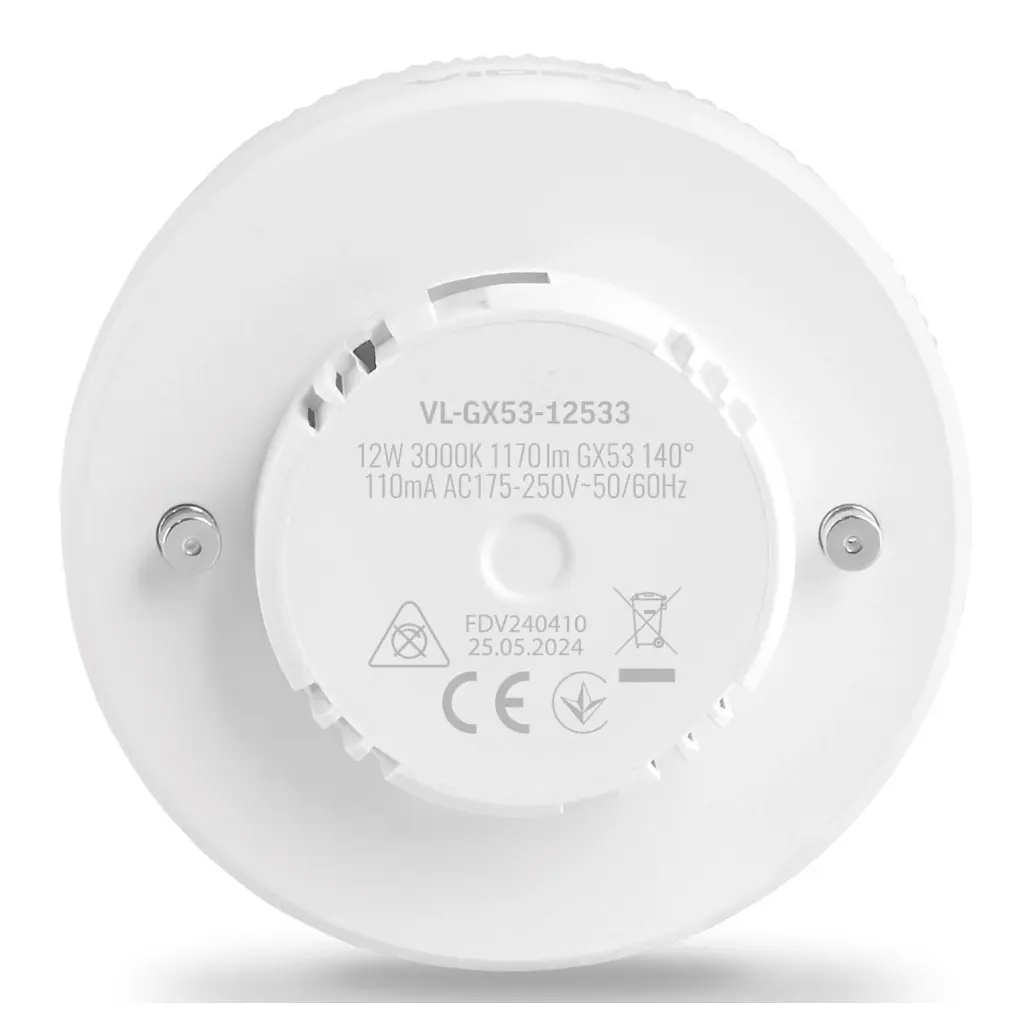 Лампочка Videx LED GX53 12W 3000K 220V (VL-GX53-12533) - фото 2