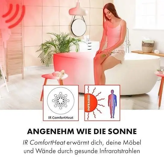 Инфракрасный обогреватель для ванной комнаты Klarstein Hot Spot Crystal Reflect Smart (10035063) - фото 4