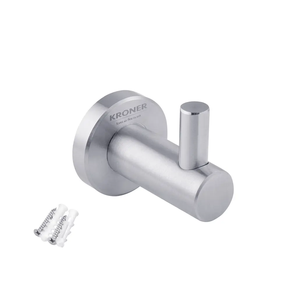 Гачок для ванної кімнати Kroner KRP Edelstahl Klassisch - ESG3705-1 CV025643, Хром матовый - фото 4