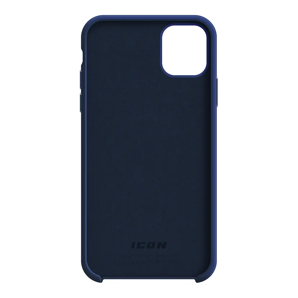 Силиконовый чехол для Apple iPhone 11, ICON2 Case, синий, противоударный, панель, защита всего корпуса, матовая поверхность Soft Touch, выступает над дисплеем, совместим с защитными стеклами и пленками, с микрофиброй, ArmorStandart (ARM60553) - фото 2