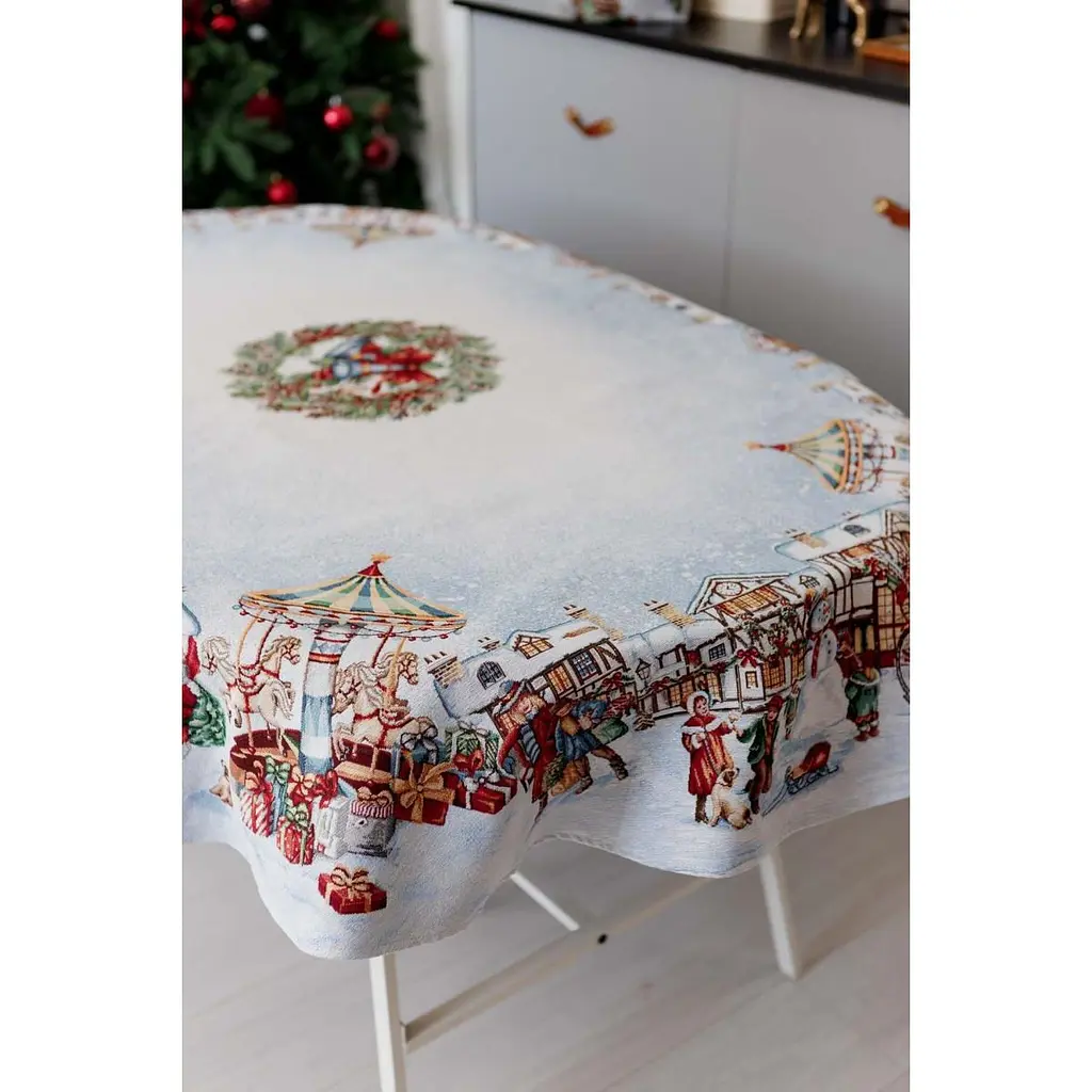 Скатерть гобеленовая Прованс Carousel с люрексом 135 x 180см (41793) - фото 3