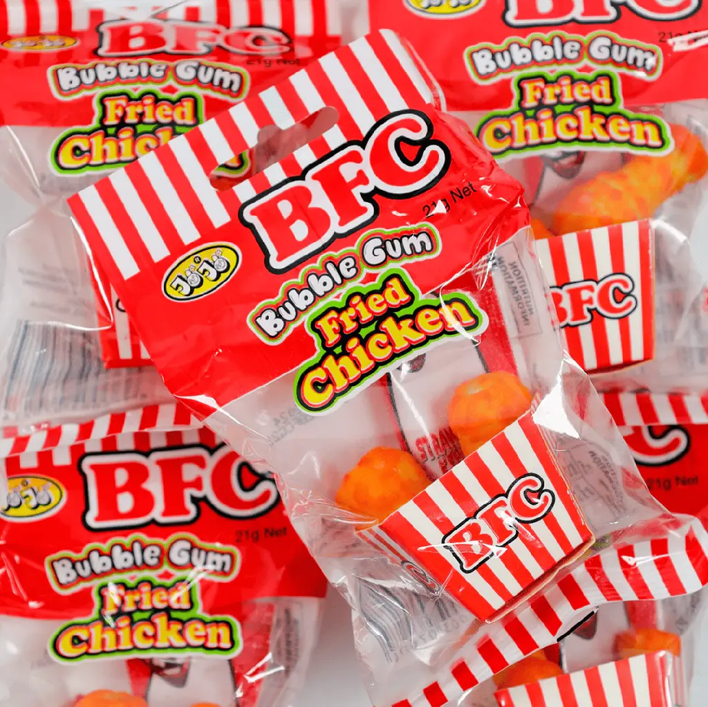 Жувальна гумка American Continental BFC Bubblegum Fried Chicken with Candy Ketchup 21г - фото 3