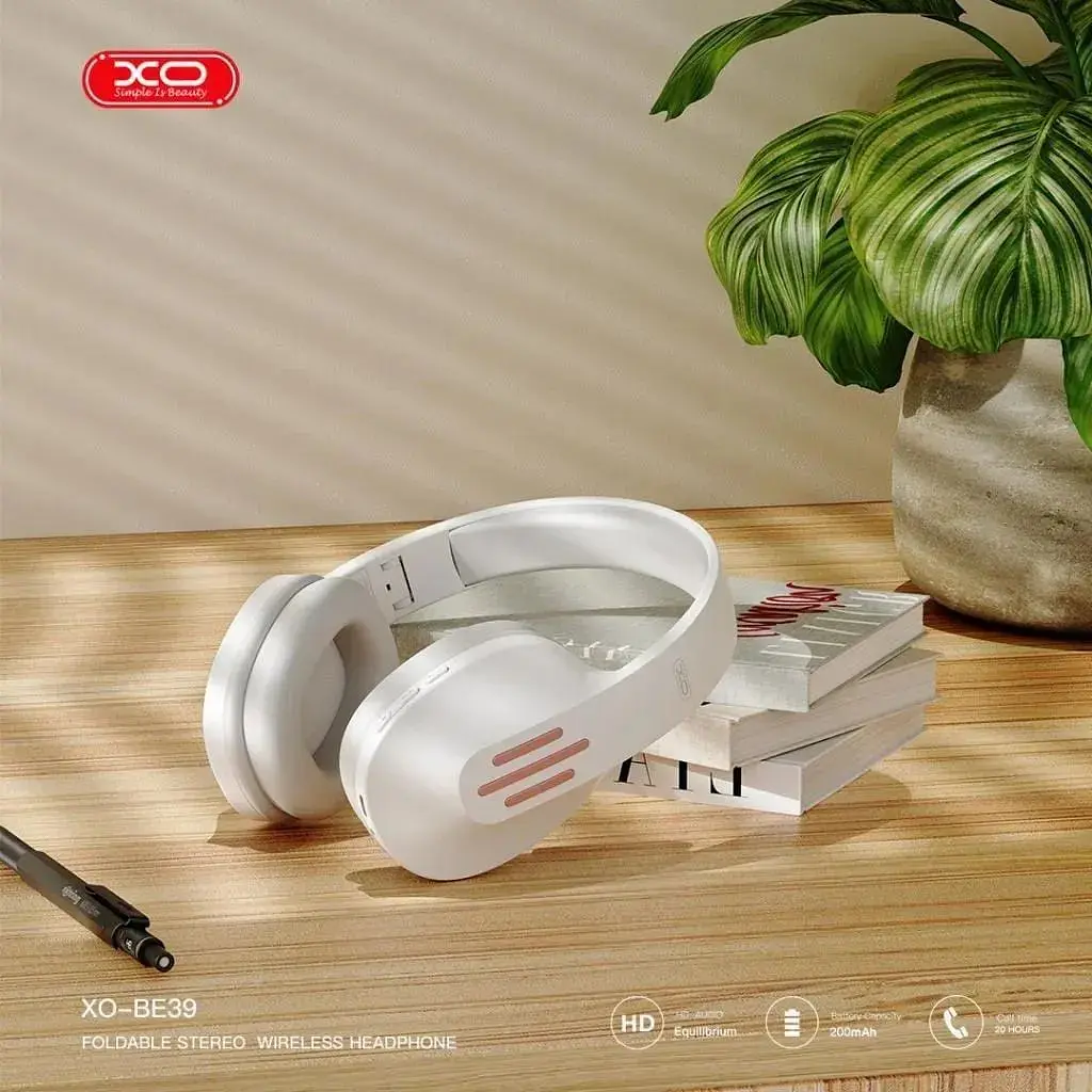 Навушники повнорозмірні бездротові XO BE39 білі 6920680846580 - фото 6