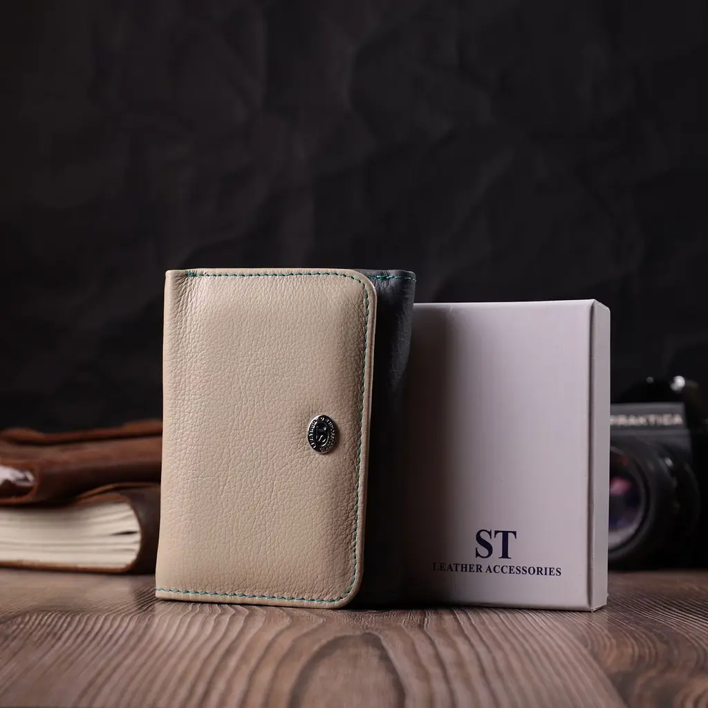 Стильний гаманець для дівчат із натуральної шкіри ST Leather 22495 різнокольоровий - фото 8