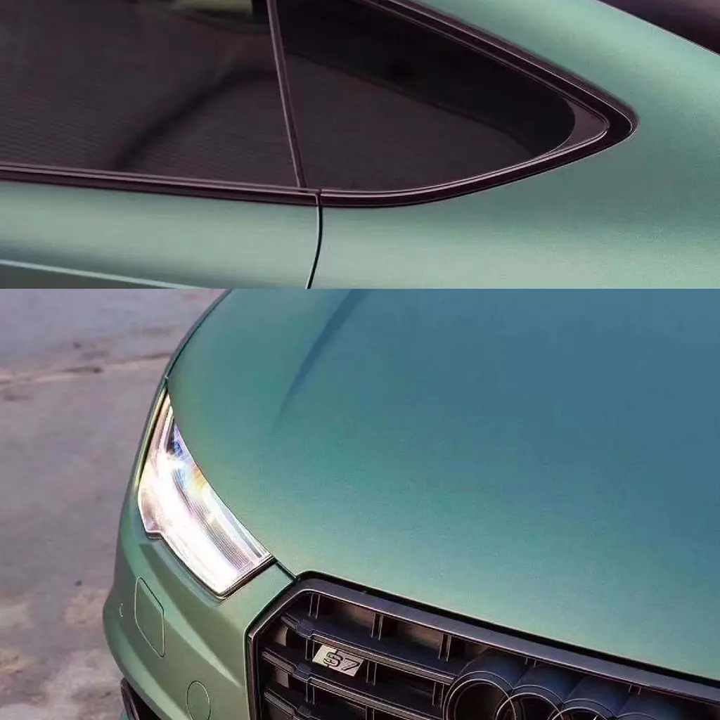 Автомобільна Вінілова Плівка ПВХ Super Matte Satin Army Green 1.52 Метра х 1 Метр 160 мікрон (CL-MS-11) - фото 2