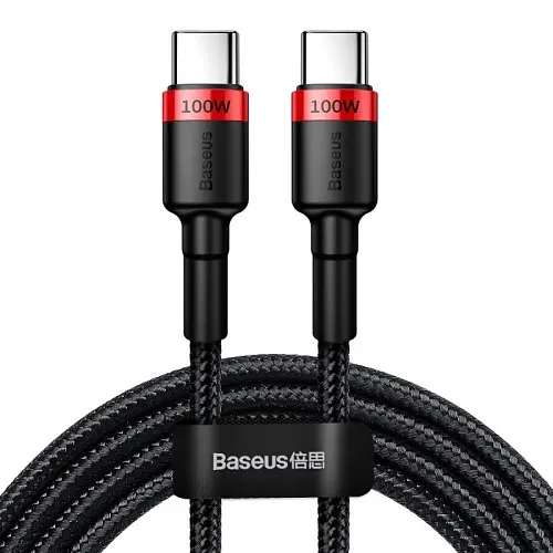 PD кабель Baseus Cafule PD2.0 100W Type-C For Type-C cable (20V 5A)2m червоний+чорний CATKLF-AL91