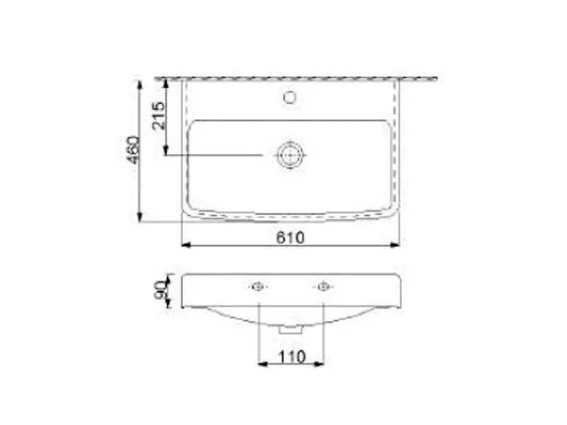 Умивальник Newarc Countertop 61x46 білий 5014BW, Білий - фото 2