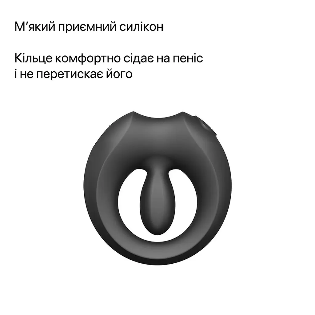 Ерекційне смарт-віброкільце Zalo Apis Obsidian Black, до 4 годин роботи, зарядний кейс - фото 6